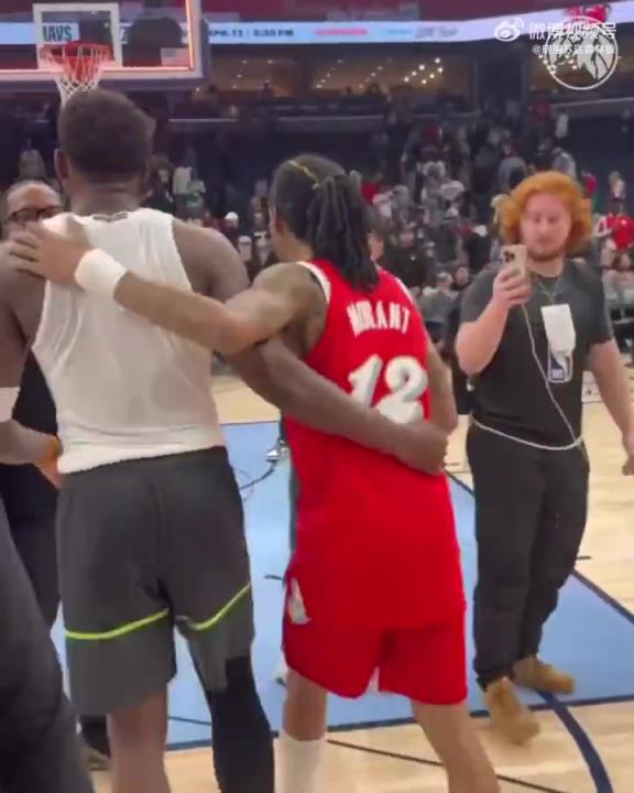 狼王&槍王惺惺相惜！華子賽后與莫蘭特相互致意！