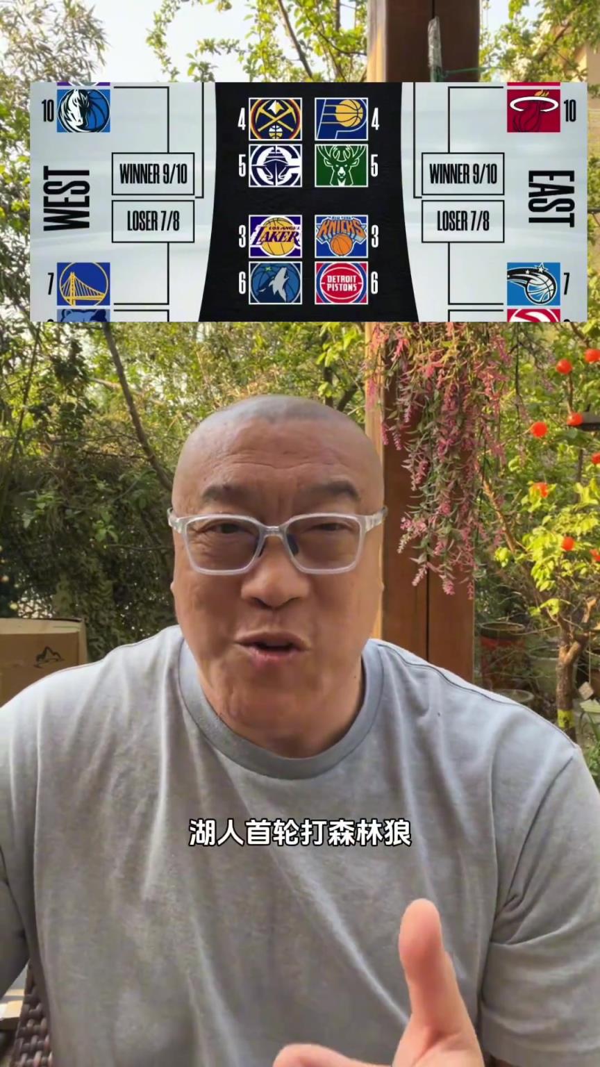 湖人打森林狼！馬?。褐灰獤|契奇像上賽季打戈貝爾那樣就行